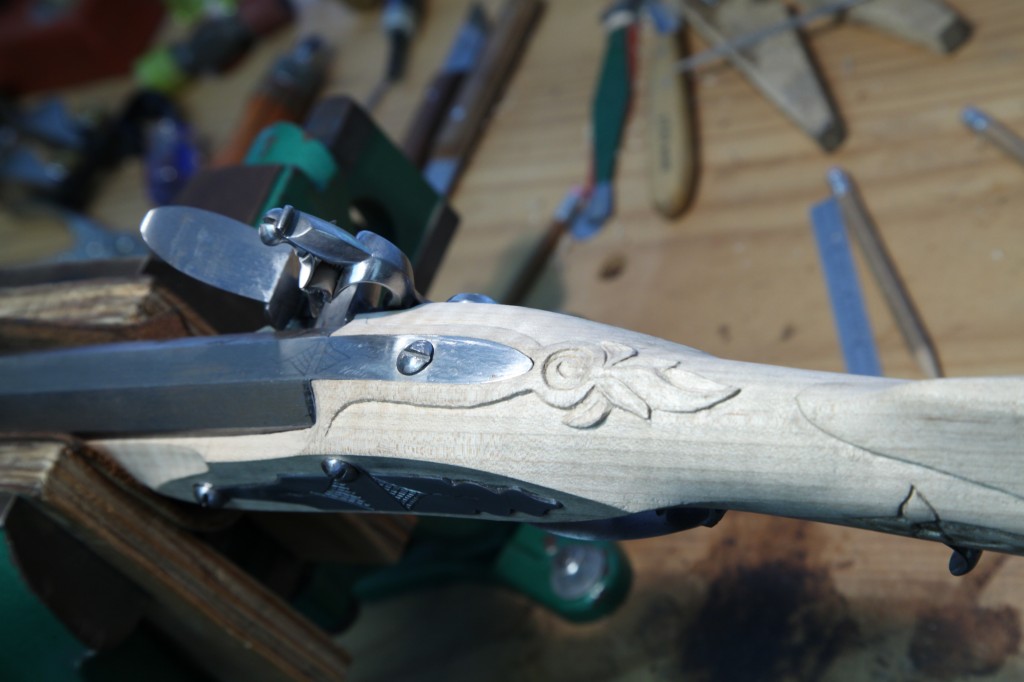 No 11 Tang Carving of Virginia longrifle
