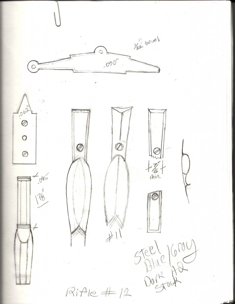 mounts_sketch Working sketches of Virginia longrifle mounts.